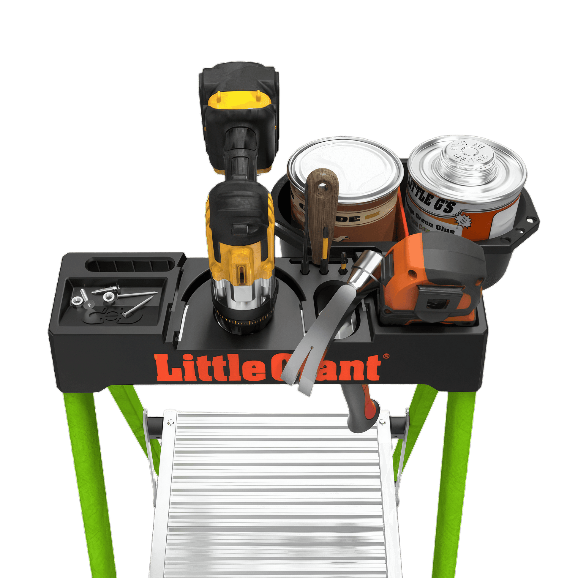 Little Giant MightyLite Fiberglas – Detailbild – erhältlich bei diegrueneleiter.ch ab 345.00 CHF – Stufen: 2 Stufen