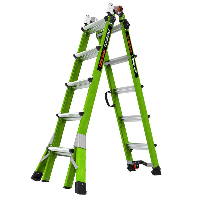 Little Giant Conquest 2.0 ANSI Model 22, 5x5 Sprossen, Fiberglas Mehrgelenkleiter