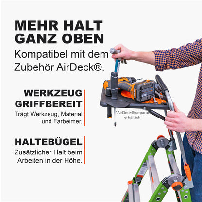 Conquest 2.0 mit AirDeck Werkzeugablage und Haltebügel, AirDeck separat erhältlich