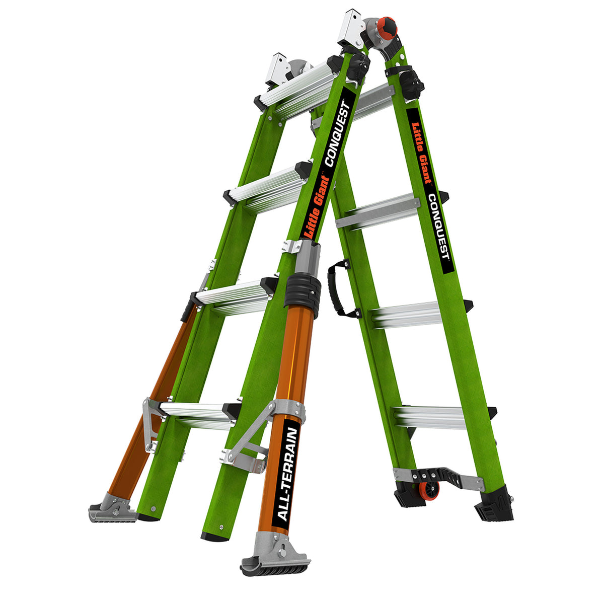Little Giant Conquest 2.0 Fiberglas als Stehleiter, 4x4 Sprossen, freigestellt