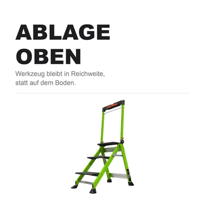 Ablage im Bügel des Jumbo Step Pro für Werkzeug