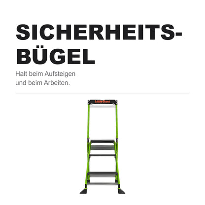 Sicherheitsbügel des Jumbo Step Pro für Halt beim Aufsteigen