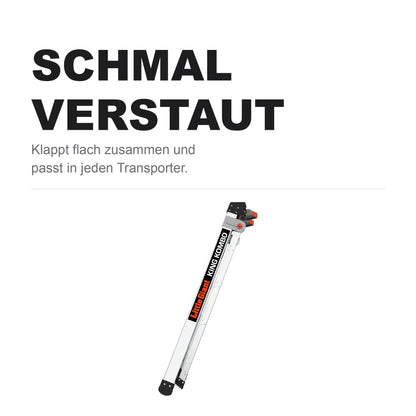 King Kombo flach zusammengeklappt zum Transport