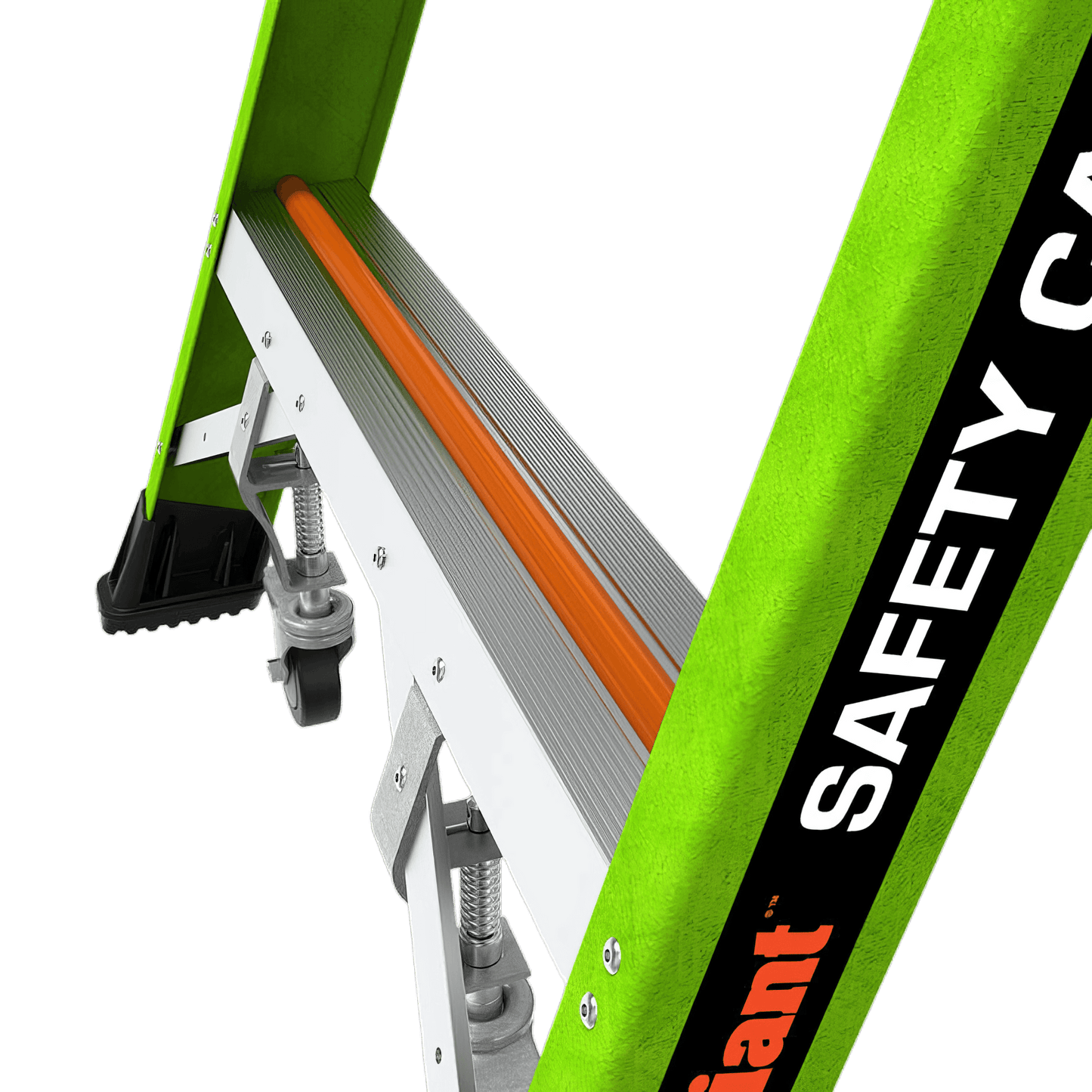 Little Giant Safety Cage 4' Fiberglass Ladder – Detailbild – erhältlich bei diegrueneleiter.ch ab 1073.85 CHF – Stufen: 4 Stufen