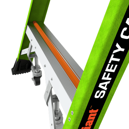 Little Giant Safety Cage 4' Fiberglass Ladder – Detailbild – erhältlich bei diegrueneleiter.ch ab 1073.85 CHF – Stufen: 4 Stufen