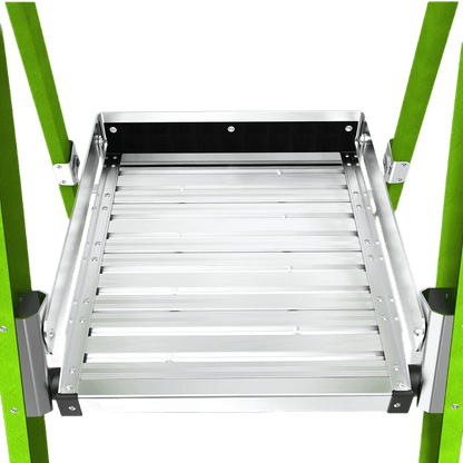 Little Giant Safety Cage 4' Fiberglass Ladder – Marketingbild – erhältlich bei diegrueneleiter.ch ab 1073.85 CHF – Stufen: 4 Stufen