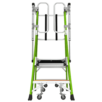 Little Giant Safety Cage 4' Fiberglass Ladder – Produktansicht – erhältlich bei diegrueneleiter.ch ab 1073.85 CHF – Stufen: 4 Stufen