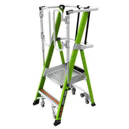 Little Giant Safety Cage 4' Fiberglass Ladder – Produktfoto – erhältlich bei diegrueneleiter.ch ab 1073.85 CHF – Stufen: 4 Stufen