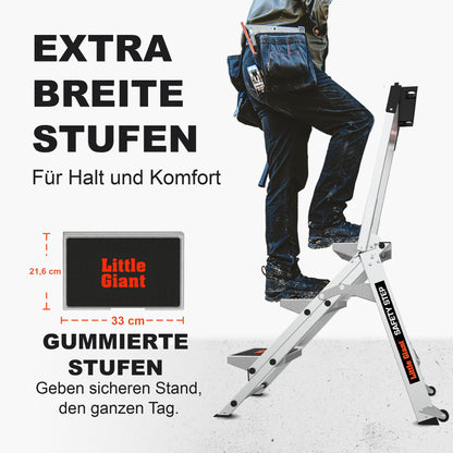 Extra breite, gummierte Stufen des Safety Step, 33 mal 21,6 Zentimeter