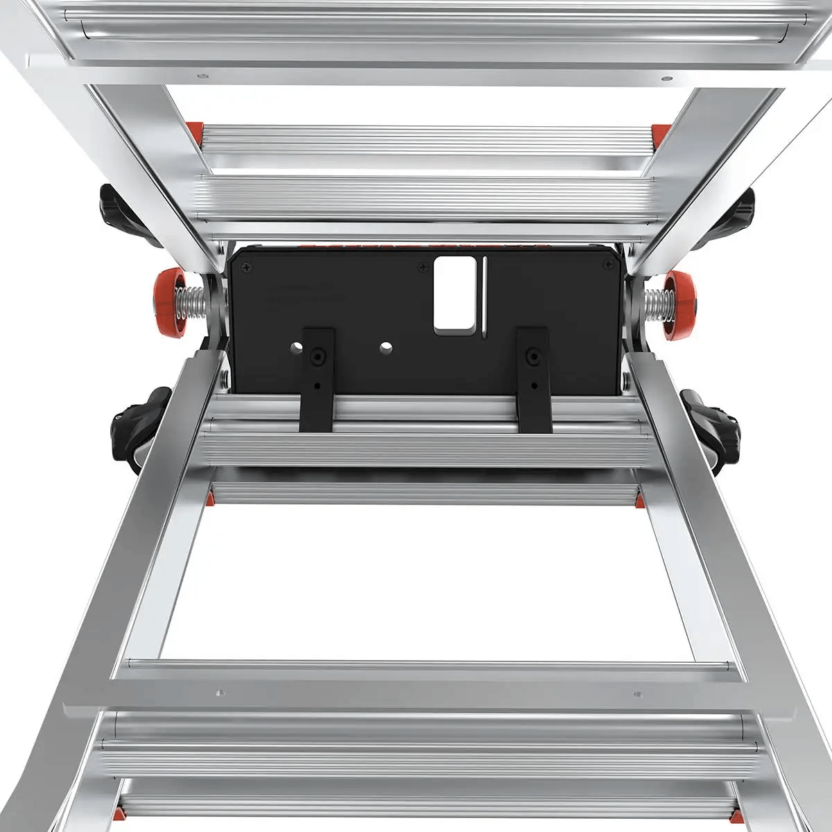 Little Giant Tool Tray – Komplettansicht der Halterung auf einer Velocity-Leiter